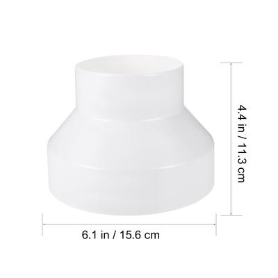 Duct Reducer ABS Plastic Ventilation Pipe Adapter 150Mm To 100Mm Straight Duct Connector Exhaust Adapter for Dryer Extractor Fan