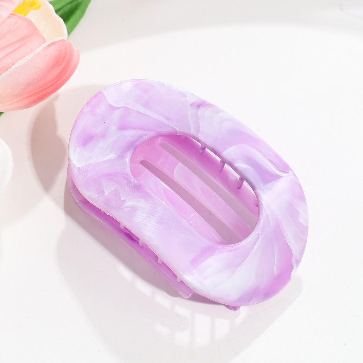 Ovaler Haarclip Flacher Entenschnabelclip Gebogenes Design Haarklammer Haarspange für den täglichen Gebrauch und Styling Haarschmuck für Damen und Mädchen One Size