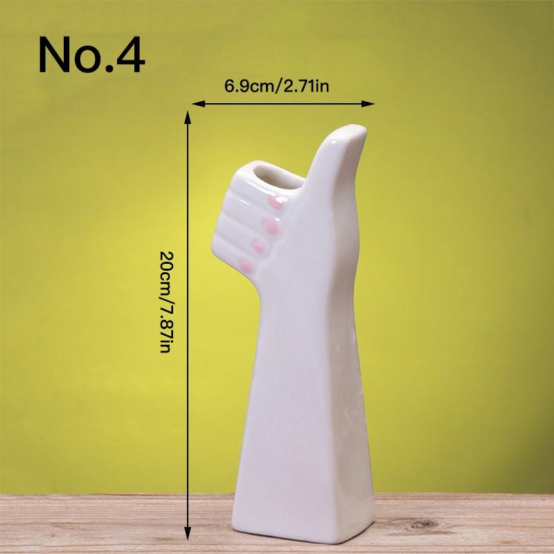 Creative Hand Shape Vase Ceramic Hydroponic Vase Flower Arrangement Home Decor Desktop Art Ornament Garden Supplies