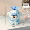Cartoon Milk Dumpling Style Mini Rechargeable Handheld Fan for Kids - Portable Summer Cooling Outdoor Fan