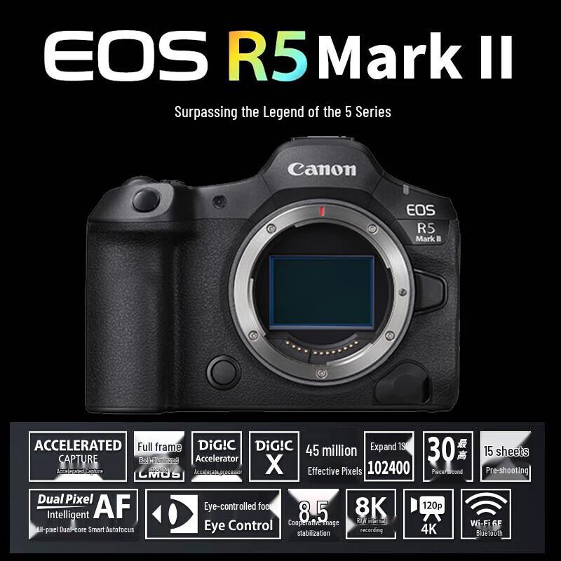 Canon EOS R5 Mark II Full-Frame Mirrorless Camera with RF24-105 STM Lens Kit (CN Version)