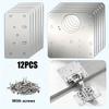 1/11/11 Pcs Hinge Repair Plate Kit with Screws, Heavy Duty Fixing Bracket for Cabinet, Wardrobe & Furniture Door Reinforcement