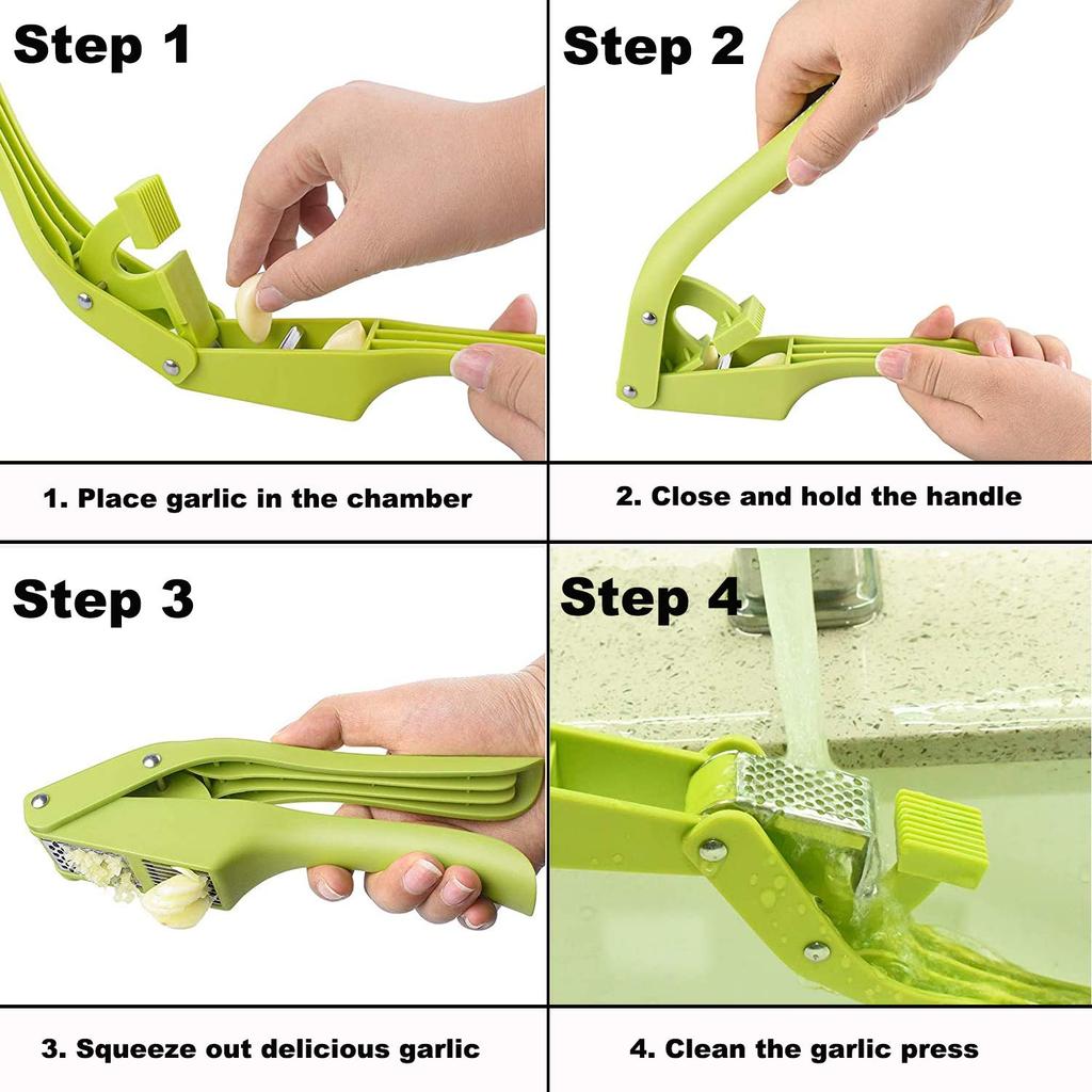 2 In 1 Gralic Press Garlic Cutter and Mincer Professional Food Grade Chopper Easy Clean For Home Cooking Masher Kitchen Gadgets