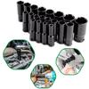 1/2” Impact Socket Set 20pcs Drive Hex Spanner Deep Sockets 8-32mm Pneumatic Wrench Head Tire Removal Tools