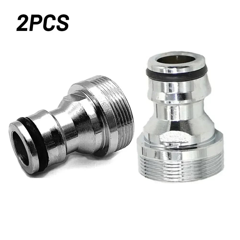 

2pcs Thread Connectors Faucet Adapter Garden Irrigation Watering Hose Brass Plug-In Coupling M22 IG M24 AG Connection Parts M22 Female M24 Male