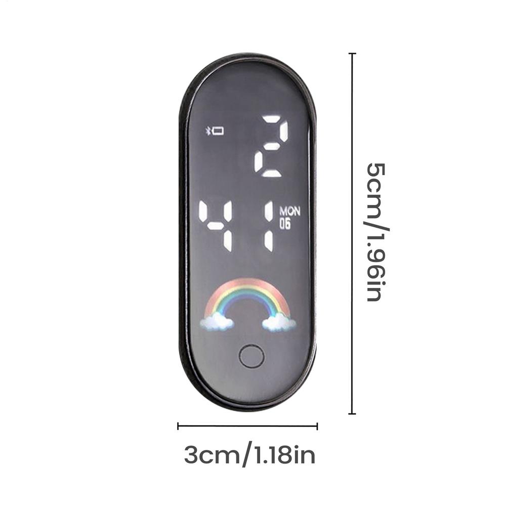 Waterproof Luminous Mini Digital Clock Adhesive for Sedan Truck Minivan Motorcycle Bike Commuting Travel Small Digital Clock