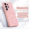 Magnetic For Magsafe Case For Samsung Galaxy S26 Ultra S25 Edge S24 Plus S23 FE S22 A17 A54 A55 A56 A57 5G Leopard Print Phone Cover
