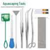 Aquarium Landscaping Tool Set: Plant Scissors, Tweezers, and Flat Sand Rake for Aquatic Trimming.