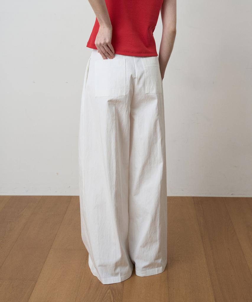 FROMWHERE Cotton Bulky Pants Ivory