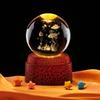 3D Laser Engraved Crystal Ball Night Light - Underwater World Design, Perfect for Classmates & Best Friends' Birthdays