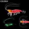 Shrimp 80mm 7g Squid Jig Luminous Webfoot Artificial Calamar Wood Shrimp Horizontal Octopus Bait Sea Fishing