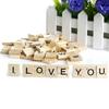 100 Pcs Wooden Alphabet Tiles English Letters DIY Wood Crafts Kids Toy 18x20mm