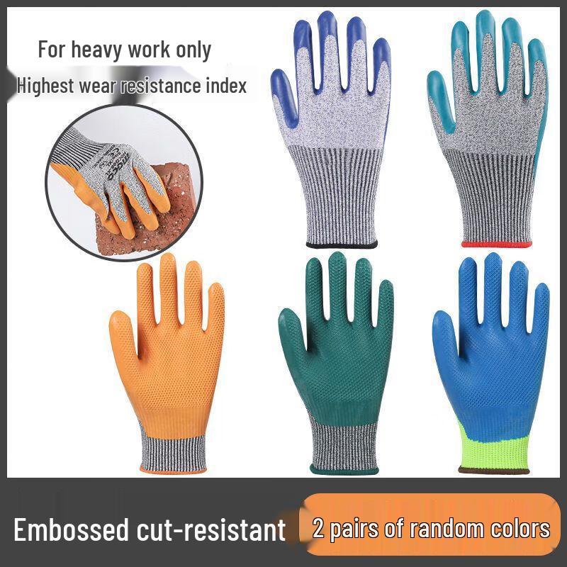 Milin Embossed Cut-Resistant Work Gloves XL