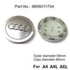 Audi Wheel Center Cap Hub Covers 4pcs/Set 60mm 61mm 68mm 69mm 135mm Car Styling  Badge for A3 A4 A5 A6 A7 A8 S4 Auto Accessories