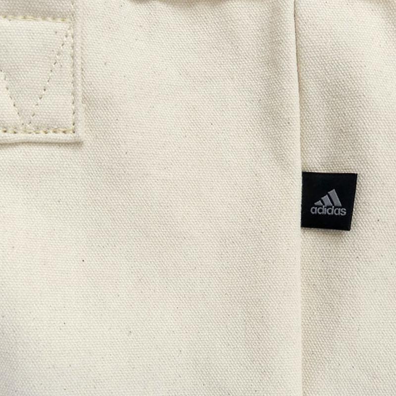 Adidas Large Logo Sports Minimalist Canvas Tote Shopping Bag Unisex Tote Bag Off-White GN8872