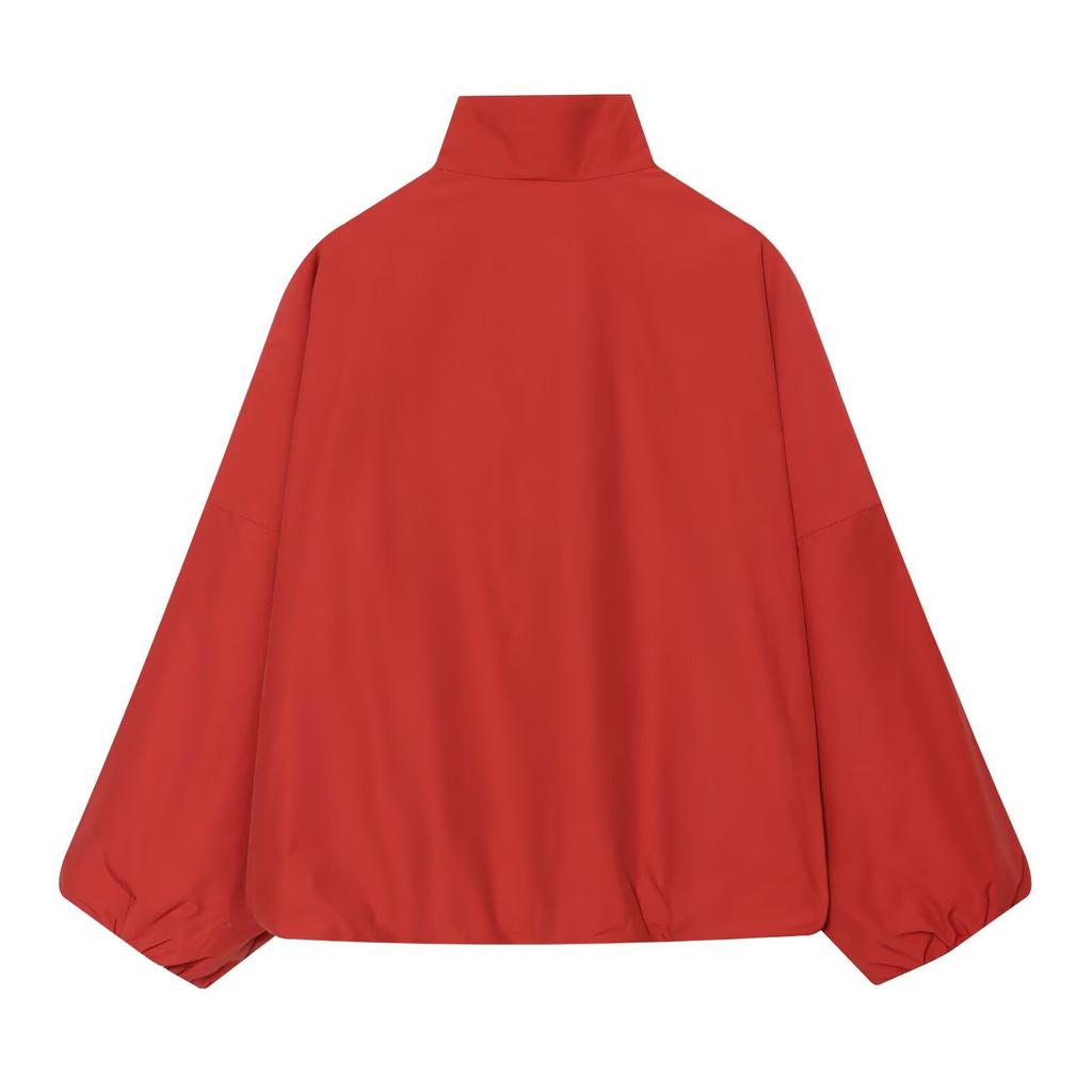 New stand-up collar one-button loose bat-sleeved jacket top 0670768