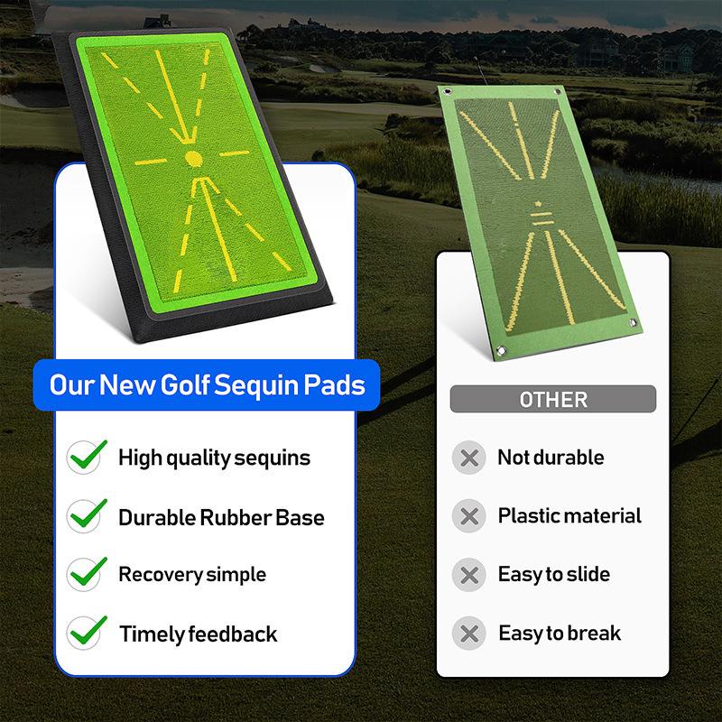 Golf Swing Practice Mat with Ball Trajectory Tracking for Indoor/Outdoor Use