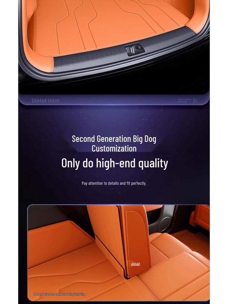 Fits 2024 Haval Big Dog, 1st & 2nd Gen, New Energy Vehicle Trunk Mat, Full Coverage Interior.