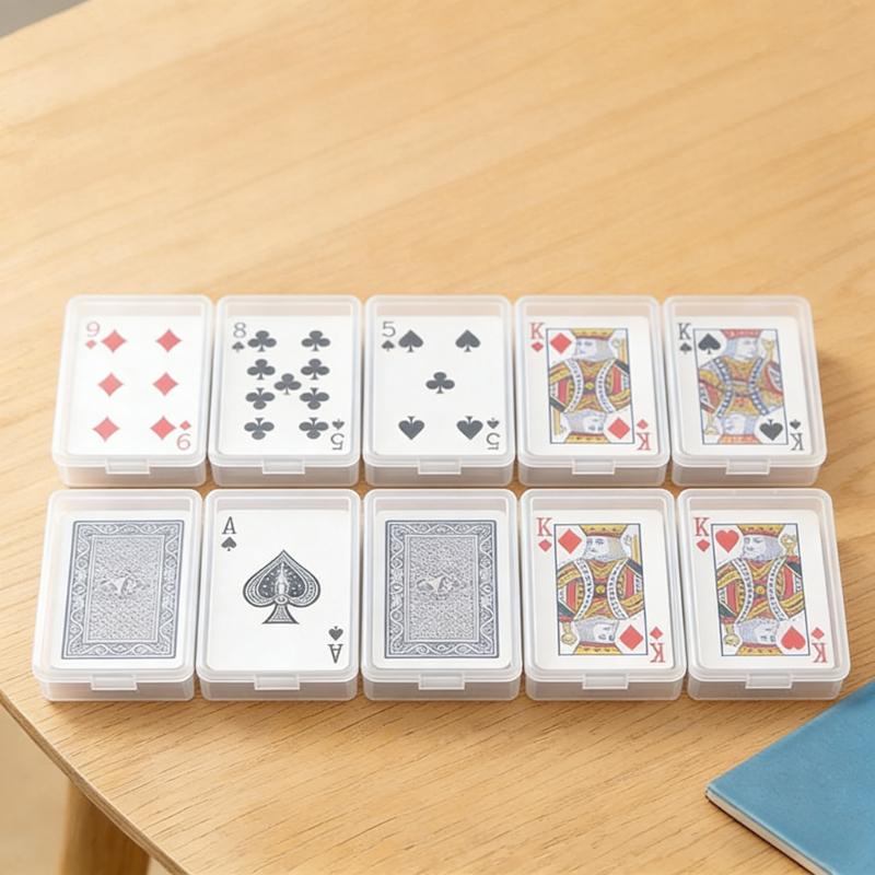 

10PCS Rectangular Plastic Storage Box for Business Cards Pokemon Game Cards CreditPoker Cards Drawer Organizer Case Supplies