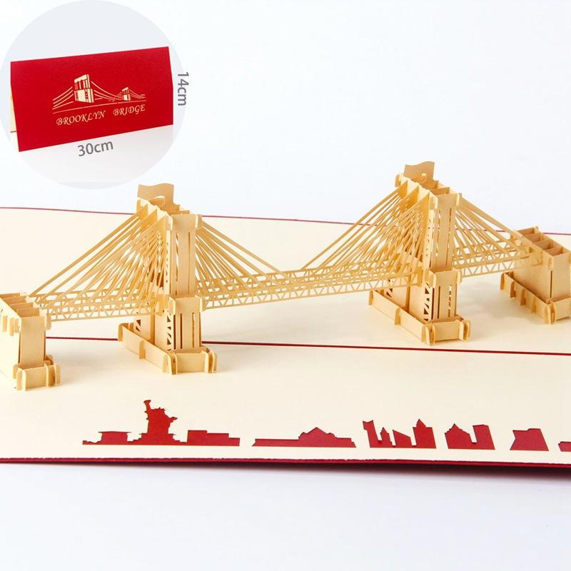 3D Pop Up Invitations Card 3D Paper World Attractions Birthday Greeting Cards 3D Tourist Postcard Save The Date Boy Present Card
