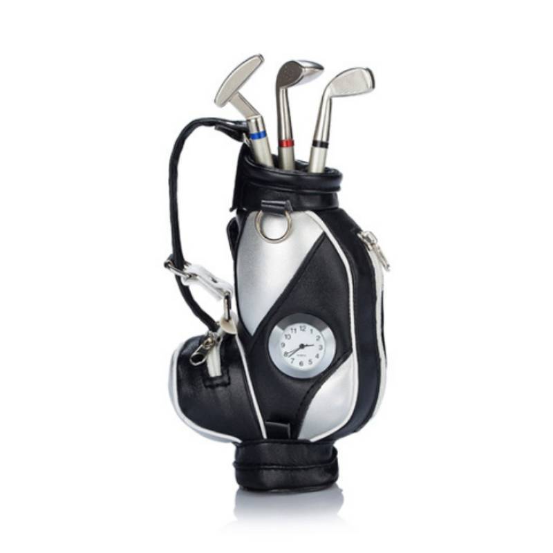 Golf Ball Shape Pen Holder With Zinc Alloy Material For Office Desk Decor And Gift