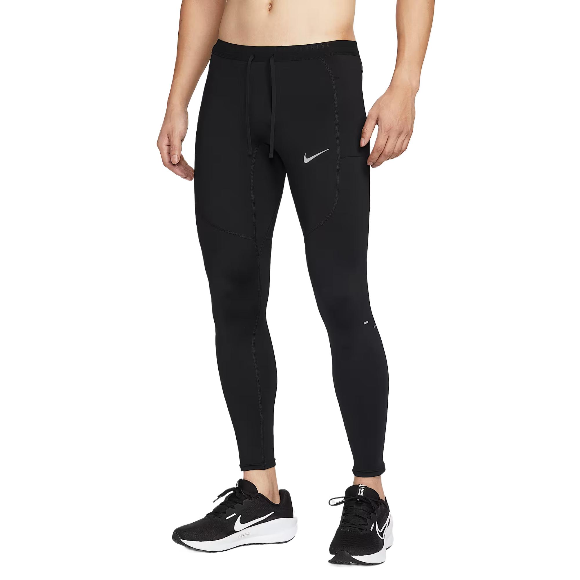 Nike Мужские дышащие тайтсы для бега Dri-Fit Stride Solid с влагоотведением IF2053-010 M