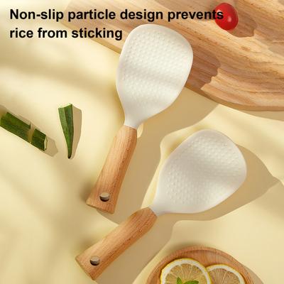 Yapışmaz Kürekli Ayaklı Pirinç Kaşığı Pirinç Spatula Kaşığı Isıya Dayanıklı Pirinç Pişirici Kaşığı Tahıllar İçin Servis Kaşığı