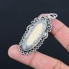 Oval Natural Dendrite Opal 925 Sterling Silver Bezel Elegant Birthday Pendant