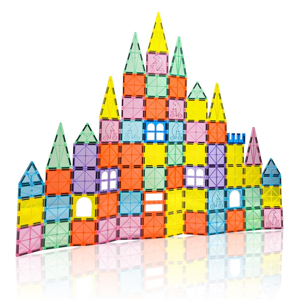 Stained Glass Magnetic Sheet Building Blocks for Early Education and DIY Construction