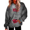 Womens Oversized Hooded Sweatshirt With 3D Print Graphic Loose Fit Long Sleeve Casual Top In Vintage Tie-Dye Style
