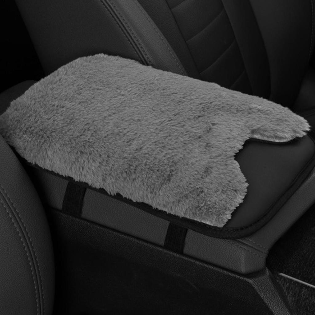 Car Armrest Cover Center Console Plush Protective Pad Arm Rest Cushion For Car For Truck Interior Vehicle Women Men Office Chair