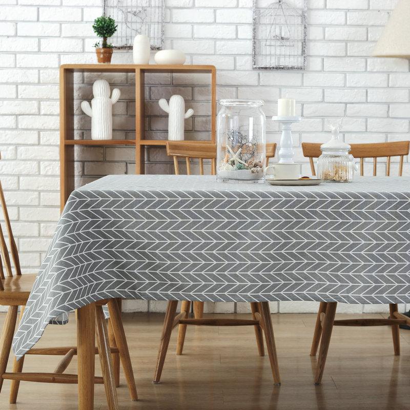 Japanese Fish And Geometric Arrow Tablecloth Coffee Tea Table Pad Meal Cloth Home Decor