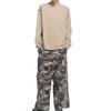 Trefoil Comfortable Fashionable Aesthetic Simple Long Sleeve T-Shirt Unisex Tops Khaki KC1431