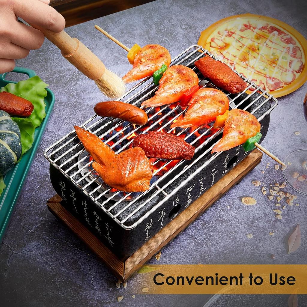 Japanese Style Outdoors Barbecue Grill Portable Food Charcoal Stove/BBQ Plate Household Barbecue Tools Accessories