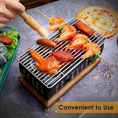 Japanese Style Outdoors Barbecue Grill Portable Food Charcoal Stove/BBQ Plate Household Barbecue Tools Accessories
