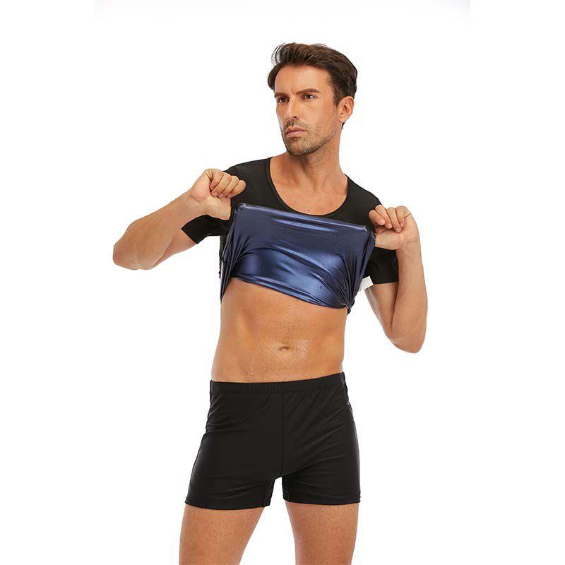 Sweat Men Slimming Polymer Vest Sauna Weight Loss Fitness Tank Shaper Top