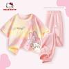 Melody Girls Summer Clothing Set 2025 New Western Style Children Short Sleeve T-shirt Summer Ice Silk Girl Anti Mosquito Pants