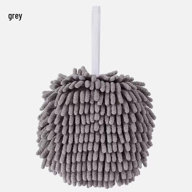 Chenille Hanging Hand Drying Ball - Cute, Soft, and Absorbent Towel for Kitchen and Bathroom