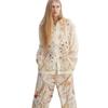 2025 Women's European & American Floral Long Sleeve Shirt and Pants Set