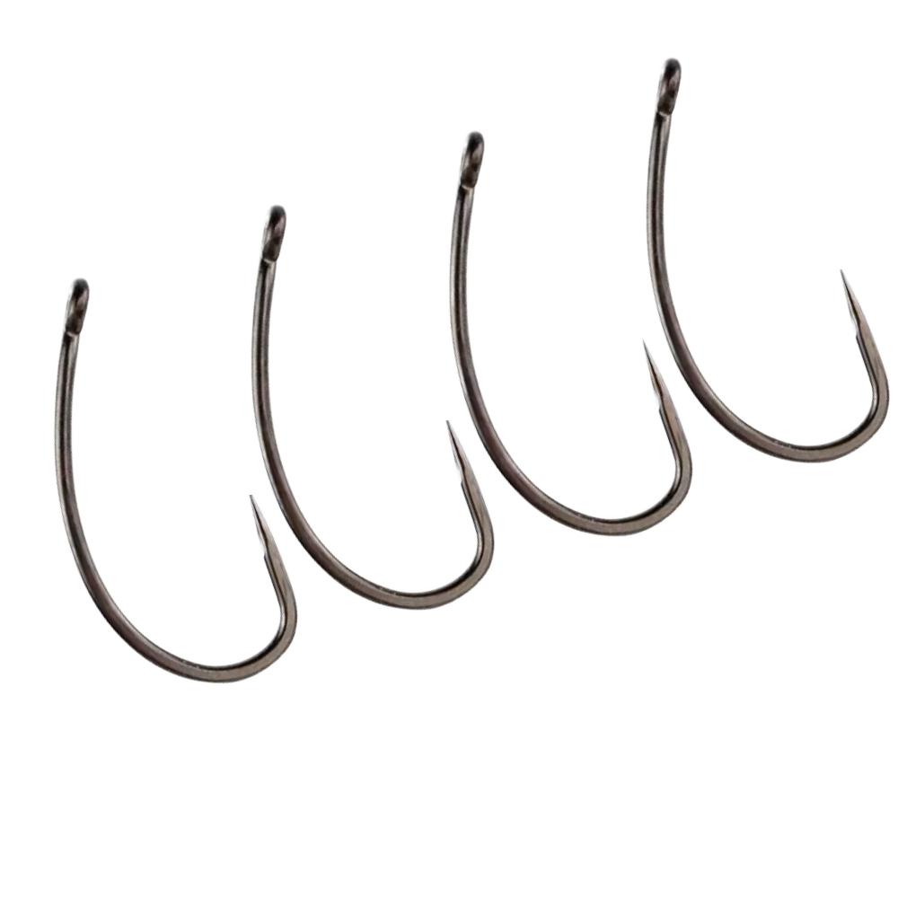 Carp Fishing Hook Coating Barbless Non-barb Fishhooks High Carbon Steel 8004 500pcs in Bulk Package