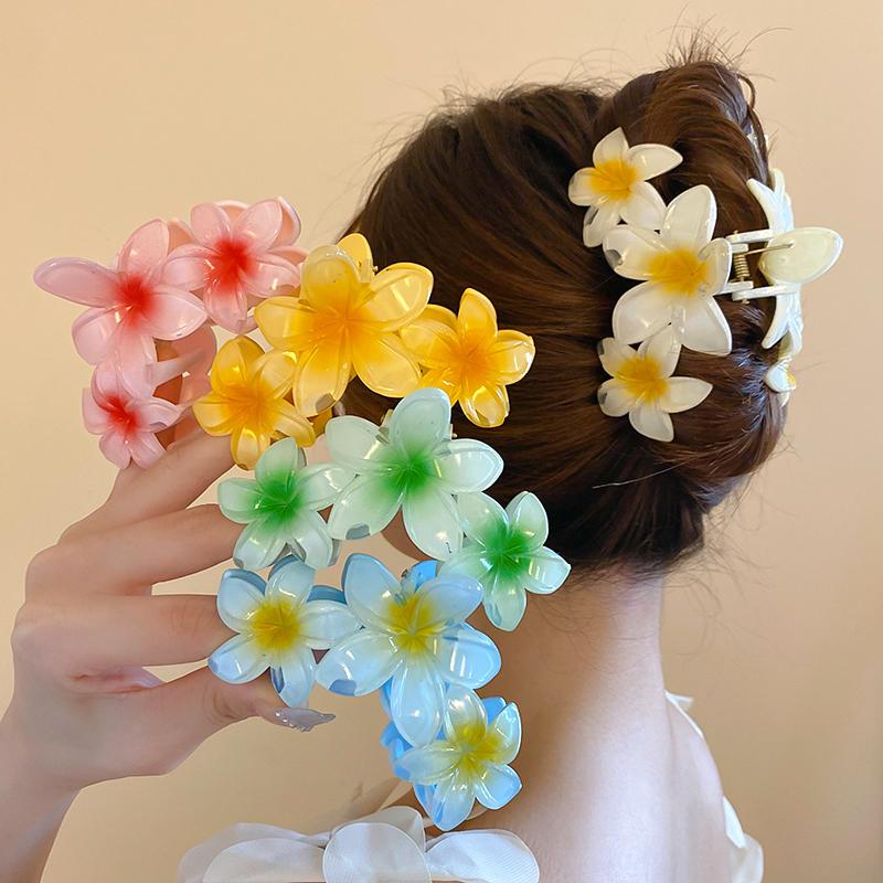 Flower Shark Clip For Women, Versatile Hair Tie, Fashionable Flower Headpiece, Large Clip Style Hair Accessory