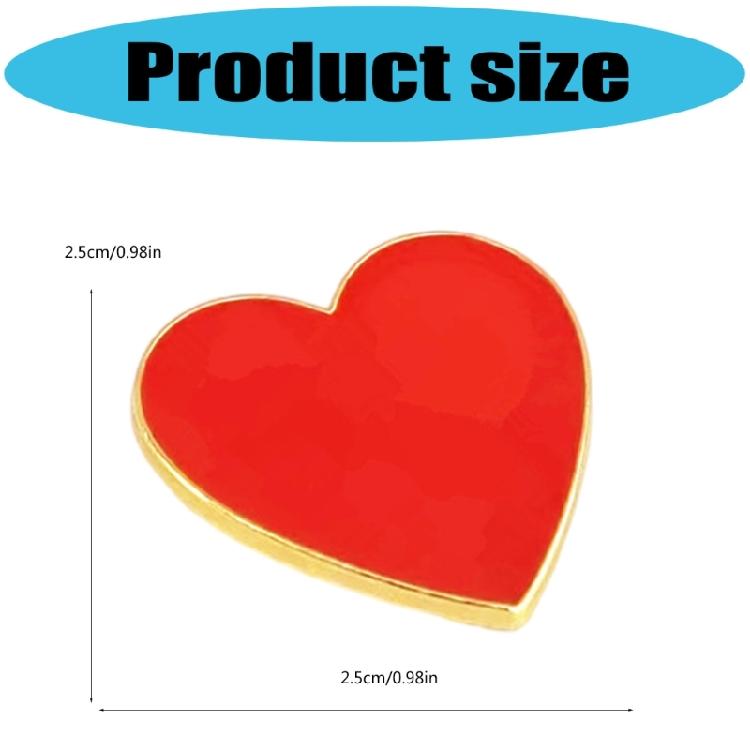 10lots Heart Shape Metal Brooch Assortment Durability For Women Men Children Fashion Unique Alloys Heart Brooches