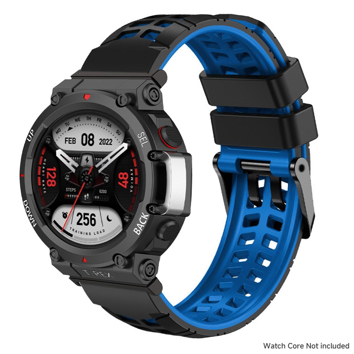 

Силиконовый спортивный ремешок для Amazfit T-rex 3/2/1, двухцветный регулируемый ремешок для T-rex Pro/Ultra/2ultra, дышащий браслет для смарт-часов For T-rex 3