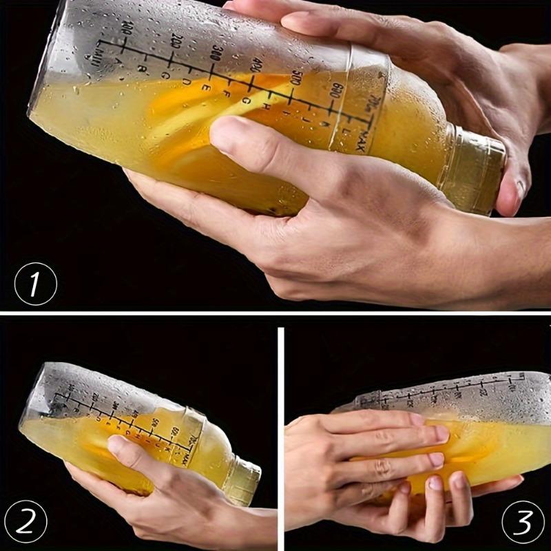 Clear Cocktail Shaker Set Cocktail Shaker and Measuring Jigger Set Drink Mixed Hand Shaker Tools for Bartending and Home Bar