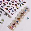 8 PC Holographic 3D Nails Stickers Nail Art Laser Butterfly Sticker Decal Butterflies Manicure Decoration Tool