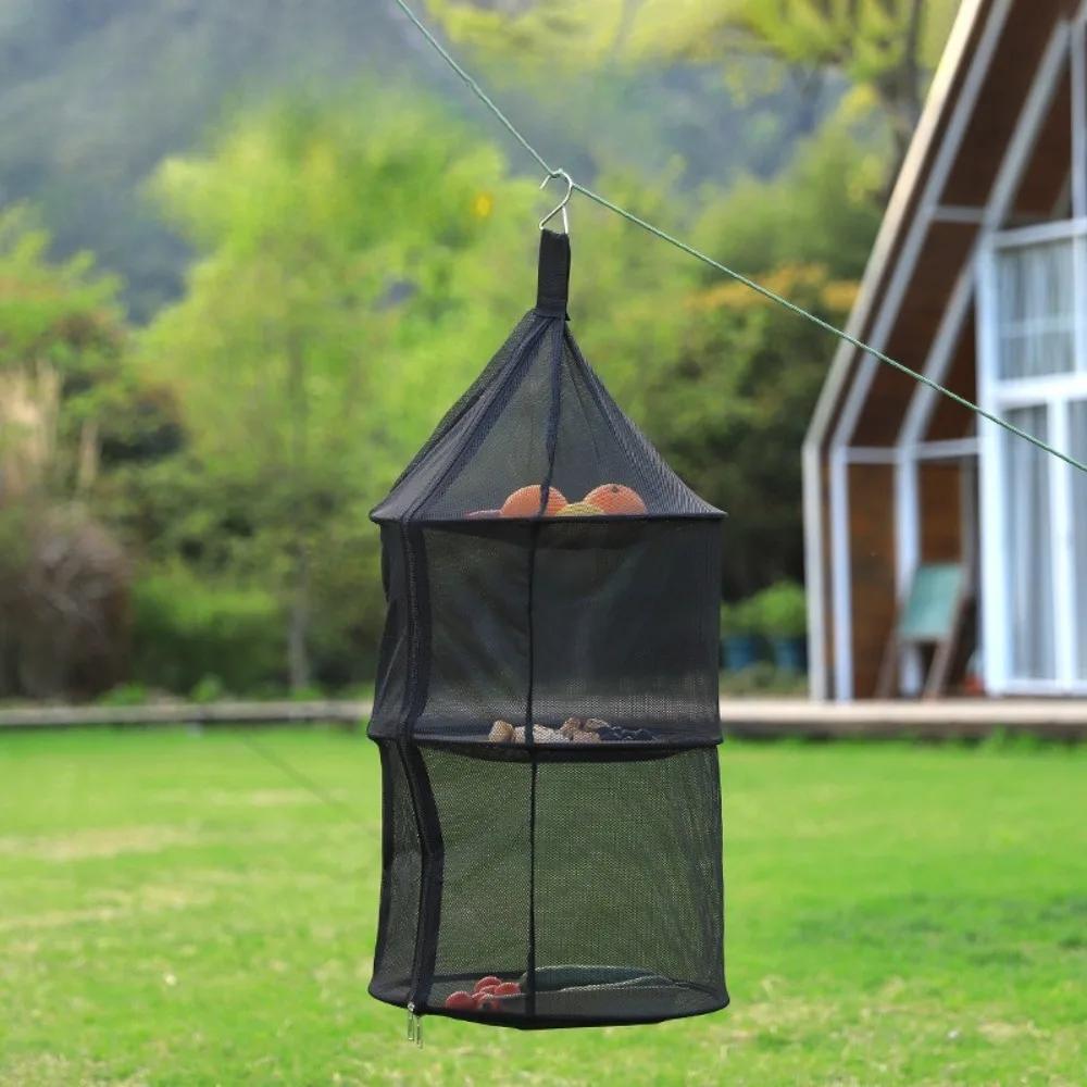 3-Layer Folding Storage Organizer with Dual Sun-Dry Mesh Pockets - Outdoor Gear Nylon Zipper Compact Outdoor Multi Small Tools
