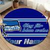 Hertha BSC Custom Name Round Area Rug,Carpet Rug for Living Room Bedroom Sofa Playroom Decor,Non-slip Floor Mat