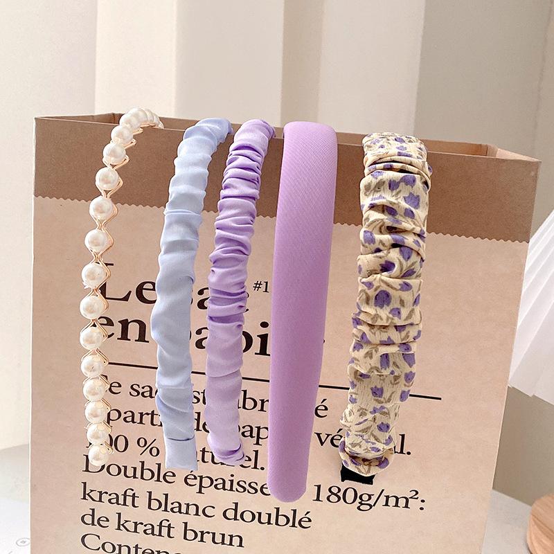 1/3/5/7/8 Pcs New Pearl Headband All-match face wash headband Hair Accessories for Women