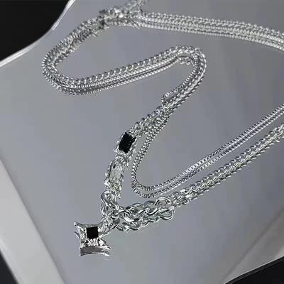 Hot Selling Mangxing Double-layer Necklace with Hip-hop Design, Niche and Personalized Accessories