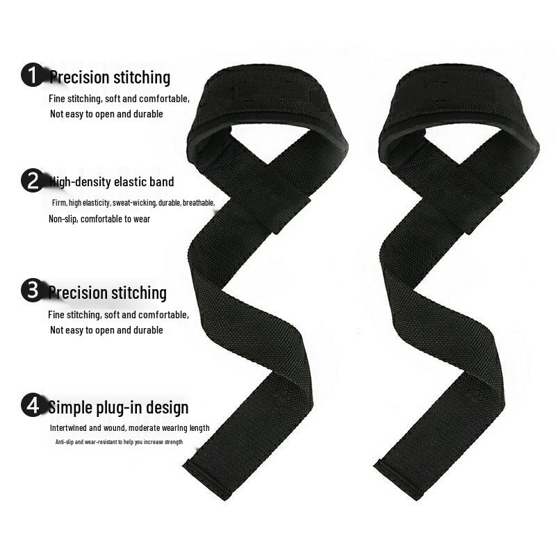 Pull-up & Deadlift Wrist Support Bands for Weightlifting & Fitness Training